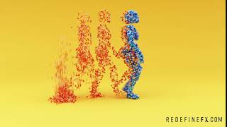 Animated Character with tyFlow PhysX Particles