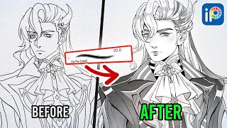 This Brush SAVES MY LINEART | How I Lineart in Ibispaint | Neuvillette Genshin