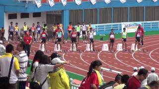 20140421 103全國中等學校運動會田徑賽國男組田徑100公尺預賽第6組屏東縣東港高中施瑞邑、桃園縣桃園國中廖偉安、臺中市后綜高中王濠、高雄市龍華國中陳志忠、彰化縣鹿港國中許竣富、臺東縣寶桑國中