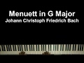 Menuett in G Major, Johann Christoph Friedrich Bach