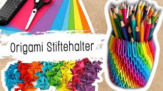 Origami Regenbogen Stiftehalter | GEFALTEN