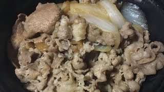 吉野家で牛皿ファミリーパック(4人前サイズ)を4度目食べてみた。ぬふふの写真と動画