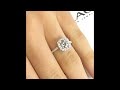 1.28 ct round diamond engagement ring in cushion halo