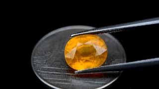 3.44ct Unheated Natural Oval Vivid Yellow Zircon Tanzania