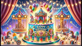 Circus Birthday Cake for Kids 🎂 | Clown Theme 🎪 | Countdown \u0026 Happy Birthday Song 🎶