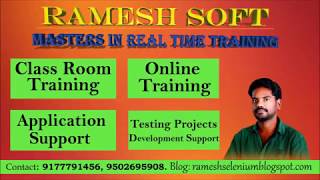 RAMESHSOFT : By class Selenium WebDriver || Selenium in Realtime