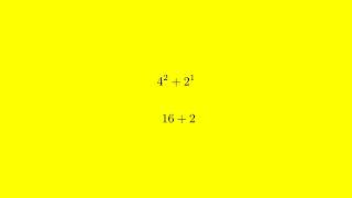 Solving 4^2 + 2^1 Integer Exponent Problem Simplification Tutorial
