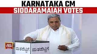 Lok Sabha election: Siddaramaiah casts his vote in Hundi village of Chamarajanagar