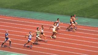 14年5月31日熊本県高校総体　男子１００m準決勝２組