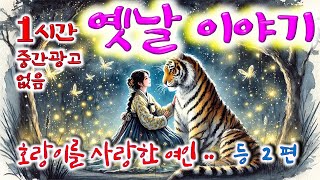 꿀잠 솔솔 1시간 🌛 호랑이를 사랑한 여인..  등 2편 / 중간광고없음 / 잠자리동화 / 꿀잠동화 / 오디오북 / 옛이야기 / 민담 / 야담 / 설화 / 전설의고향 / 옛날이야기