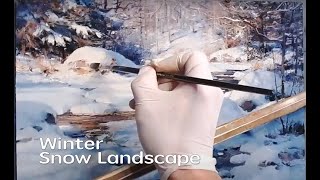 【 winter snow landscape 】Oil Painting By Mark Boedges