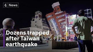 Taiwan quake: videos show moment biggest earthquake in 25 years struck