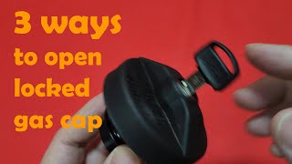 THREE Ways To Open Locked Gas Cap (Lost Key)