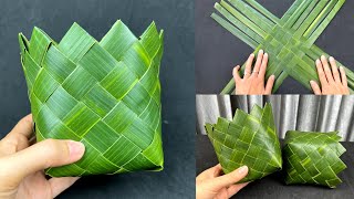 DIY Baskets from Coconut leaves . สานตะกร้าจากใบมะพร้าว