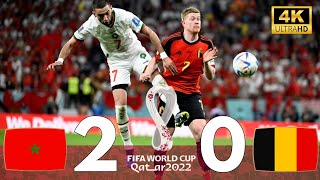 المغرب يمتع أمام  بلجيكا  2-0 - مباراة تاريخية للمنتخب المغربي و تألق حكيم زياش - جودة عالية 4k