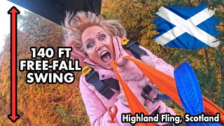 140FT Would you try this Free-Fall Swing from a Massive Bridge in Scotland??? #highlandfling