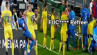 Cristiano Ronaldo Red Card vs Al Hilal (Almost Hits Referee)