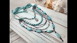 Multi Strand Necklace Made With GGC's Treasure Bag, January 2023