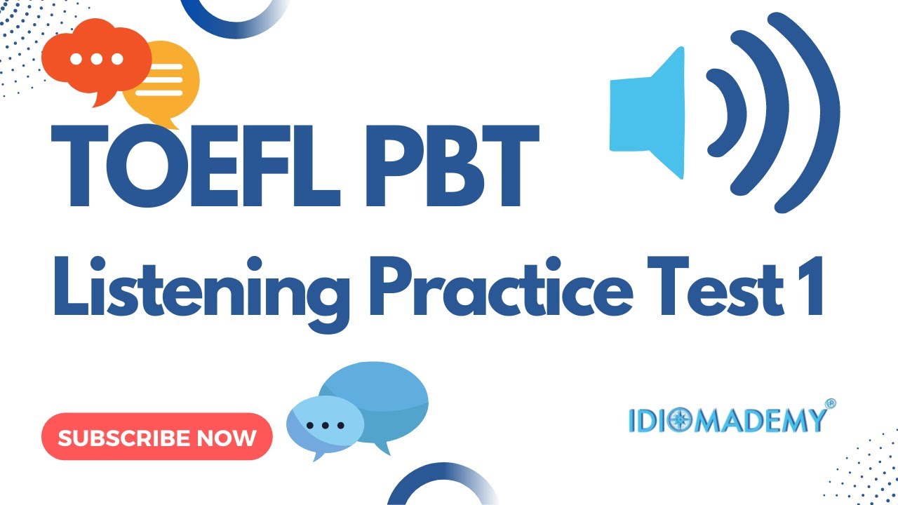 TOEFL PBT Listening Practice Test 1 | PART A | Questions 1 - 30 ...