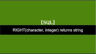 Right Function SQL Server
