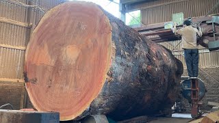 Amazing Fastest Large Wood Sawmill Machine Working | Producing Raw Wood In Factory You Must See