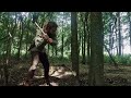 Felling Linden Trees with an Axe to Harvest Bast for Cordage | Anglo-Saxon Coppicing and Bushcraft