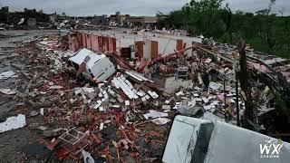 Sulphur, OK -tornado damage - Drone 4k