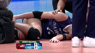 Adu’s Mayang Nuique hurts her right ankle in game vs. Ateneo | UAAP Season 87 Women’s Volleyball