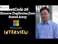 LeetCode 26 Remove Duplicates from Sorted Array Python