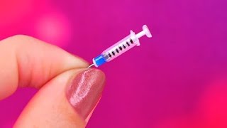 DIY hand made, Barbie doll's mini medical syringe / 𝐑𝐞𝐬𝐢𝐧 𝐌𝐢𝐧𝐢𝐚𝐭𝐮𝐫𝐞 𝐃𝐈𝐘𝐬 | 𝐓𝐮𝐭𝐨𝐫𝐢𝐚𝐥