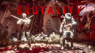 Mortal Kombat 11 'Erron Black Goodbye Cruel World Brutality' Gameplay (2019) HD