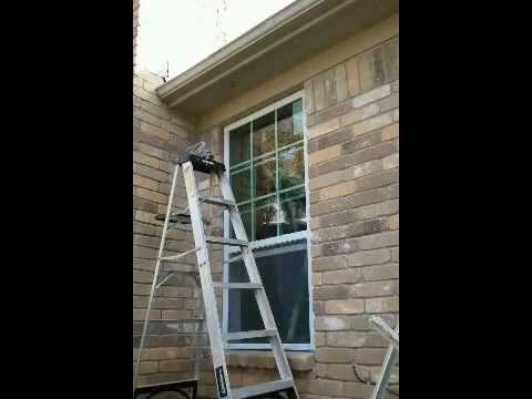Chimney Stone house. Remove and replace window Chimney Stone house. Remove and replace window