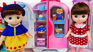 Refrigerator turns into a carrier! Baby doll and Pororo refrigerator toys play - PinkyPopTOY