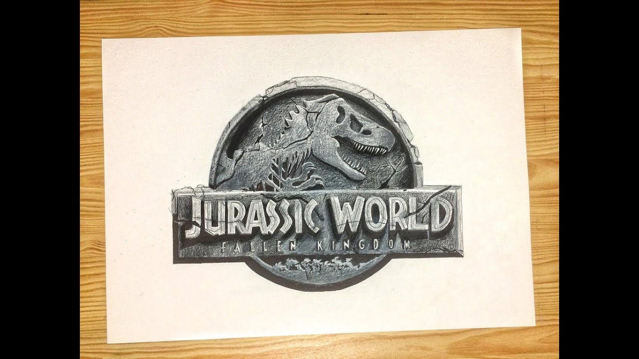 Speed Drawing Jurassic World Logo (Fallen Kingdom) - YouTube