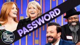 Password with Jessica Chastain and Martha Stewart | The Tonight Show Starring Ji