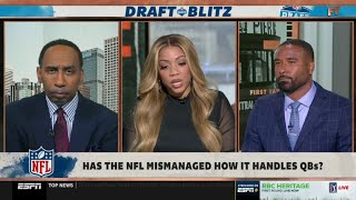 FIRST TAKE | Has the NFL mismanaged how it handles QBs??? - Stephen A. & EJ Manu
