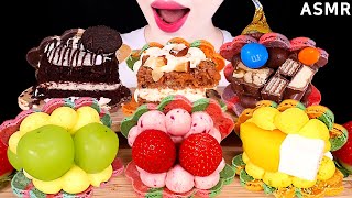 ASMR MUKBANG｜GIANT MACARONS PARTY, SHELLFISH MACARONS 조개롱 마카롱 뚱카롱 딸기 EATING SOUNDS 디저트 먹방