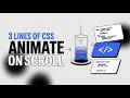 3 Lines Of CSS To Animate On Scroll With NO JavaScript