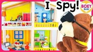 I Spy with my Little Eye - Toy DollHouses, Learning videos for Toddlers in English, Doll House