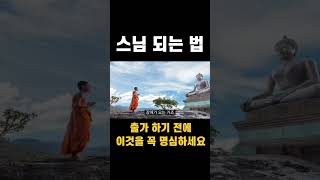 스님 되는법 🫡 출가 하기 전에 이것을 꼭 명심하세요. 행자생활 때 중도하차 하는 이유 #shorts