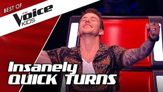 TOP 10 | QUICKEST Chair TURNS in The Voice Kids