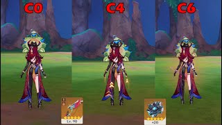 CHASCA C0 ~ C6 COMPARSION | GENSHIN IMPACT