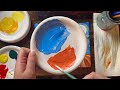 van gogh inspired sunflower pumpkin patch starry night acrylic painting tutorial