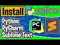 How to Install Python and PyCharm & Sublime Text on Windows 10 [2021] [Python Basic #0]