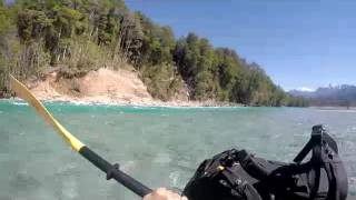 Packrafting the Puelo river in Patagonia, chile