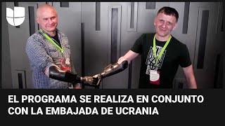 Soldados ucranianos amputados en la guerra reciben prótesis en México