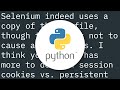 Selenium use of Firefox profile