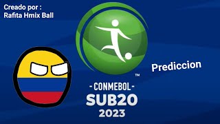 Prediccion sudamericano sub 20 colombia 2023