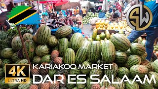 [4K] Walk in the hell of Kariakoo market 🛺 in Dar Es Salaam, Tanzania 🇹🇿