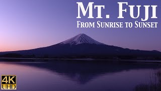 Mt. Fuji From Sunrise to Sunset 　富士山　日の出から夕暮れ　4KUHD